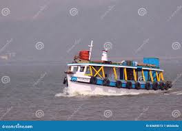 Ferry boat in Arabian Sea editorial ...