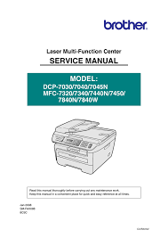 Inkjet printer / fax / mfc / dcp; Service Manual Manualzz