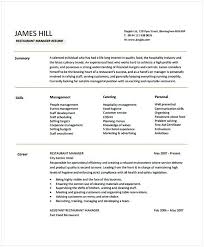 Restaurant Manager Resume Sample 1 Hotel And Restaurant Management Being In A Hospitality Both Challenging And Exciting Read The Sample Resume For Hotel An