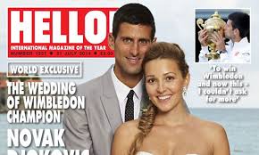 Jelena was heavily pregnant already at the time of their wedding so his birth was just months after they were joined in marital bliss. Novak Djokovic Marries Pregnant Childhood Sweetheart Jelena Ristic Daily Mail Online