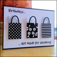 Making Cards Is Easy Sometimes Handgemachte Karte Gutschein Basteln Shopping Handgemachte Geburtstagskarten