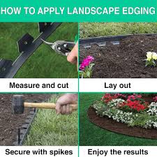 Landscape edging can give planters and gardens an attractive, organized appearance. Gardening Flarmor Landscape Edging Kit Landscaping Edge Roll Plastic Lawn Border Garden No Dig Landscape Edging Heavy Duty 20 Feet Patio Lawn Garden