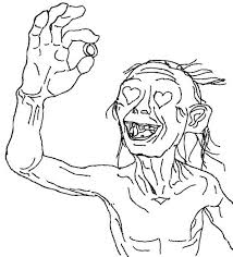 Is your little one a fervent lord of the rings fan? Gollum Coloring Page Shefalitayal