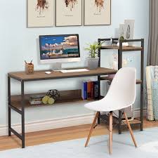 Pricing, promotions and availability may vary by location and at. Modern Minimalist Corner Computer Desk With Bookshelf Pc Laptop Study Desk Walmart Com Walmart Com