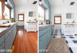 In this video we'll show you diy friends how to do a quick ceramic tile installation to level the floor under kitchen cabinets, and installing level tile. A Diy Kitchen Transformation Using Vinyl Floor Tiles A Video Tutorial The Gold Hive
