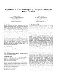 The ripple effect is often used colloquially to mean a multiplier in macroeconomics. Pdf Ripple Effect To Evaluate The Impact Of Changes In Architectural Design Decisions