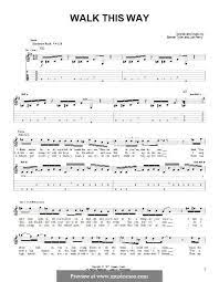 Walk This Way Aerosmith And Run D M C For Guitar Very Easy Version By Joe Perry Steven Tyle Guitar Chords And Lyrics Learn Guitar Songs Aerosmith Lyrics