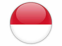 Round icon. Illustration of flag of Monaco