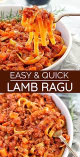 Quick Lamb Ragu This Is Ground Lamb Ragu Recipe That Is Quick Easy Enough To Cook Up On Weeknight Packed With Sp Lamb Ragu Ragu Recipe Ground Lamb Recipes