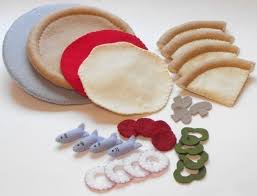 Felt Food Pattern Pizza Slices Pan Chicken Wings Felt Food Felt Food Patterns Felt Food Pattern