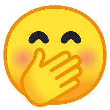 So maybe sending one with a face covering is how to begin a. Face With Hand Over Mouth Emoji