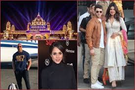 Priyanka chopra jonas chose a pastel lehenga choli by designer abu jani sandeep khosla, embroidered with delicate pink and white florals. Priyanka Nick Wedding Guest List Includes Global Celebs Dwayne Johnson Lilly Singh Lilly Singh Dwayne Johnson Wedding Guest List