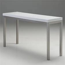 The top is supported on metal stretchers and curve brackets finished with smoked glass finials. Mobital Alure Folding Console Table In Glossy White And Chrome Dta Alur Whit Brush