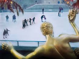 Ice Skating At The Rink At Rockefeller Center The New Yorker From the amusements collection mountain side winter scene with ice skating features rotating ice skaters plays various christmas songs comes gift boxed requires 3 aaa size batteries (not included) dimensions: ice skating at the rink at rockefeller