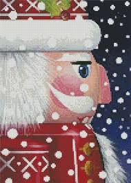 Mini santa cross stitch patterns. Mini Santa Nutcracker Cross Stitch Pattern