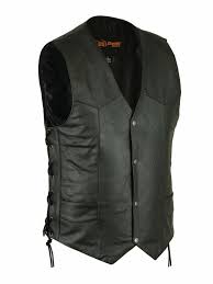 Traditional Side Laced Leather Vest In 2021 Vest Concealed Carry Vest Womens Motorcycle Clothing