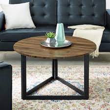 Us $1,800.00 used in home & garden, furniture, tables. Welwick Designs 32 In Dark Walnut Medium Round Mdf Coffee Table Hd8126 The Home Depot