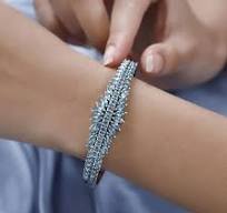 Madagascar Paraiba Apatite Floral Spray Bangle Bracelet in Platinum Over  Sterling Silver (7.25 In) 9.65 ctw