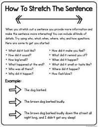 Stretch The Sentence Writing Activities Free Sample Sentence Writing Activities Writing Lessons Sentence Writing