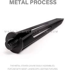 Malibu Sturdy Solid Ground Spike For Pathlight Spotlight Uplight Landscape In Ground Light Parts Metal Replacement Stake Diecast Aluminum Construction 8101 4820 01 Amazon Com