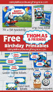 Free Thomas The Train Birthday Printables Free Thomas And Friends Birthday Printables A Simple Life And Everything Nice Birthday Printables Friend Birthday Free Birthday Stuff