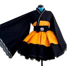 PUYYDS Anime Shippuden Sex Reversion Kimono Lolita Dress Akatsuki Cosplay  Costume Women Female Japan Style Dresses : Amazon.co.uk: Fashion