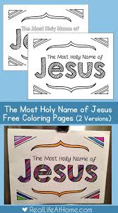 His life was holy, and his ultimate sacrifice saved us. Most Holy Name Of Jesus Coloring Page Printable Set