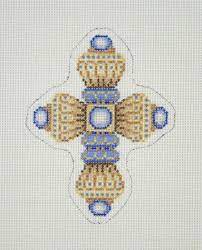 Go cross stitch crazy with our huge selection of free cross stitch patterns! Cross Gold Blue Needlepoint Designs Cross Stitch Patterns Diy Cross Stitch