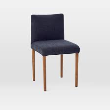 Ellis Side Chair Yarn Dyed Linen Weave Indigo Dining Chairs Upholstered Dining Chairs Upholstered Side Chair