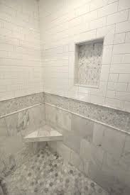 Custom Shower Tile With Built In Shelf And A Corner Shower Seat Corner Shower Seat Corner Shower Shower Seat