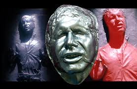 Han Solo in Carbonite Harrison Ford Life Mask Prop Star Wars Empire Jedi