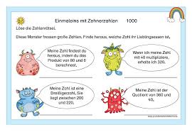 Wir haben endlich mit dem einmaleins angefangen. Zahlenraum 1000