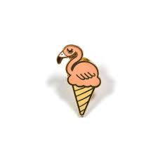 Flamingo Fro Yo Yo A Tropical Treat You Can Wear All Summer Long And Then Into Winter Because Why Should Ice Cre Lapel Pins Pin And Patches Sticker Patches