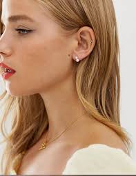 Stainless steel body ear piercing tool set ear nose navel piercing machines with 12 pairs stainless steel stud earrings for salon home use(blue). Double Pearl Studs From Asos Inspired By Carla Elite Style Aesthetic Fashion Fashion College Fashion