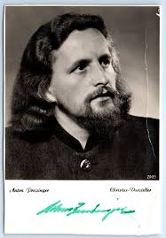 Anton Preisinger Christus-Darsteller Portrait GERMANY 4x6 Postcard