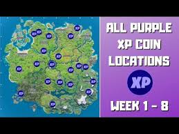 The last unknown mode will probably be an ltm that will come out later in the season. All 20 Purple Xp Coins Locations In Fortnite Week 1 8 Purple Is Precious Punch Card