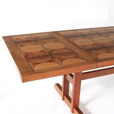 Danish Modern Dining Table Gangso Mobler Teak With Tile Inlay Danish Modern Dining Table Teak Table Dining Table