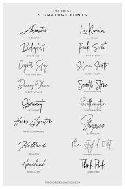 The Best Signature Fonts Yazi Fontlari Yazitipleri Eslesen Dovmeler