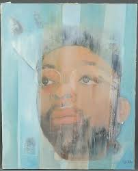 AFRICAN AMERICAN ARTIST SPIRAL PAINTING SPIKE LEE 20 X 16 INCHES MERTON  SIMPSON