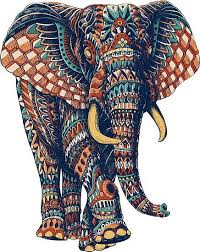 Ornate Elephant V2 Color Version Poster By Bioworkz Elephant Drawing Elephant Art Elephant Painting