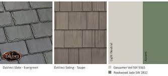 This luscious room is highlighted beautifully by full, plush taupe curtains. Exterior Color Schemes Featuring Taupe Hand Split Shake Siding