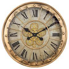 Maybe you would like to learn more about one of these? Yosemite Home Decor Gilded Round Gear Clock 5140040 The Home Depot