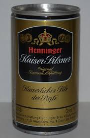 Henninger Kaiser Pilsner Vintage German Steel Pull Tab Beer Can 0 33l Frankfurt Beer Can Beer Canning