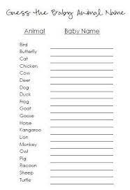 Lauras Crafty Life Free Baby Shower Printables Guess The Baby Animal Name Game Free Baby Shower Free Baby Shower Printables Animal Baby Shower Games