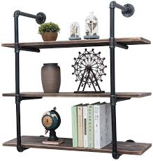 Check spelling or type a new query. Buy Industrial Pipe Shelving Wall Mounted 36in Rustic Metal Floating Shelves Steampunk Real Wood Book Shelves Wall Shelf Unit Bookshelf Hanging Wall Shelves Farmhouse Kitchen Bar Shelving 3 Tier Online In Bangladesh B07mk9bp13