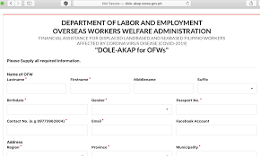 Check spelling or type a new query. P10 000 For Overseas Filipino Workers Under Dole Akap For Ofws Philippine E Legal Forum