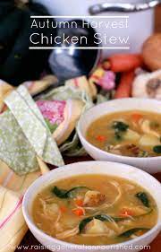 Autumn Harvest Chicken Stew Raising Generation Nourished Recipe Stew Chicken Stew Real Food Recipes