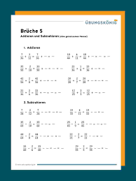 Sie unterrichten oder studieren deutsch als fremdsprache (daf) und suchen nach kostenlosem material für ihren unterricht oder fürs selbststudium? Bruche Bruchrechnen