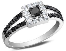 Browse through unique black diamond engagement rings! White And Black Diamond Ring In White Gold Ebay