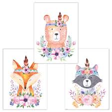 Maybe you would like to learn more about one of these? Little Fairy Tales Woodland Animals Wall Art Set Of 3 Dina4 Nursery Decor Kids Bedroom Accessories Boys Girls Fox Bear Raccoon Buy Online In Chile At Chile Desertcart Com Productid 188613561